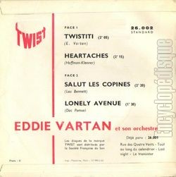 [Pochette de Twistiti (Eddie VARTAN) - verso]