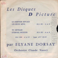 [Pochette de Le dernier rivage (lyane DORSAY) - verso]