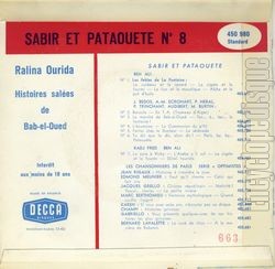 [Pochette de Histoires sales de Bab-el-Oued - N8 - (SABIR et PATAOUETE) - verso]