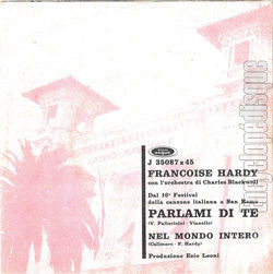 [Pochette de Parlami di te (Franoise HARDY) - verso]