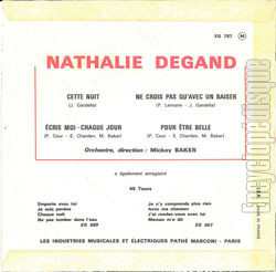 [Pochette de Cette nuit (Nathalie DEGAND) - verso]