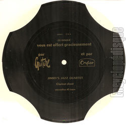 [Pochette de JIMMY’S JAZZ QUARTET -  Clarinet shoot  (PUBLICIT) - verso]