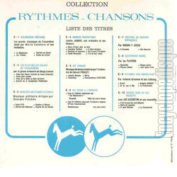 [Pochette de Rythmes et chansons 5  Hit parade  (PUBLICIT) - verso]