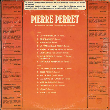 [Pochette de Super longue dure stro (Pierre PERRET) - verso]