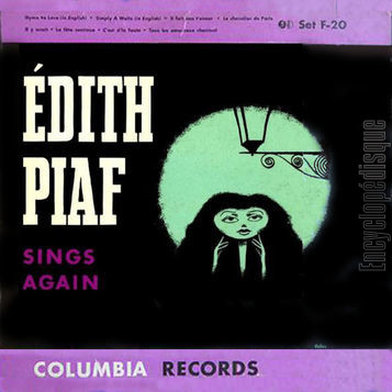 [Pochette de Sings again (dith PIAF)]