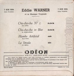 [Pochette de Cha-cha-cha n 5 (Eddie WARNER) - verso]