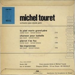 [Pochette de Le pied marin grand-pre (Michel TOURET) - verso]