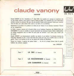 [Pochette de Contes des veilles vosgiennes (Claude VANONY) - verso]