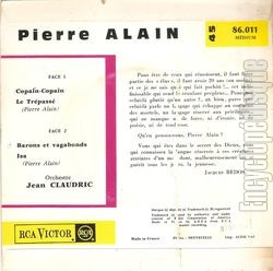 [Pochette de Copain-copain (Pierre ALAIN) - verso]