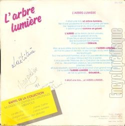 [Pochette de Mirapolis : L’arbre lumire (PUBLICIT) - verso]