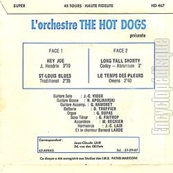 [Pochette de Hey Joe (The HOT DOGS) - verso]