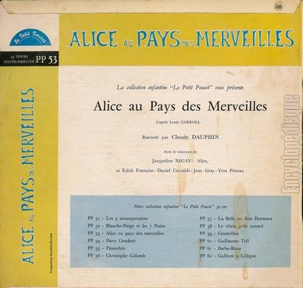 [Pochette de Alice au pays des merveilles (JEUNESSE) - verso]