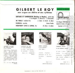 [Pochette de Guitare et tambourin (Gilbert LE ROY) - verso]