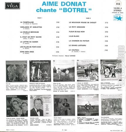 [Pochette de Botrel (Aim DONIAT) - verso]