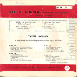 [Pochette de Julie la rousse (Yvette HORNER) - verso]