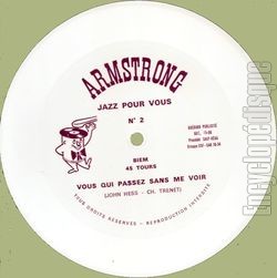 [Pochette de Armstrong “Jazz pour vous” -  Vous qui passez sans me voir  (PUBLICIT)]