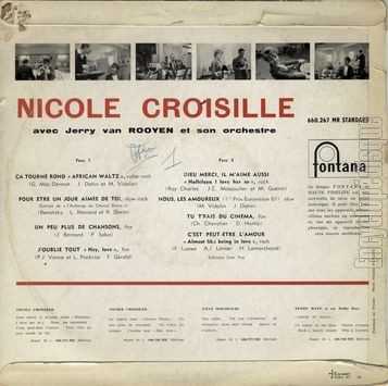 [Pochette de Nicole Croisille (Nicole CROISILLE) - verso]