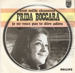 [Pochette de Cent mille chansons / Je ne veux pas te dire adieu (Frida BOCCARA)]