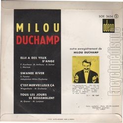 [Pochette de Elle a des yeux d’ange (Milou DUCHAMP) - verso]