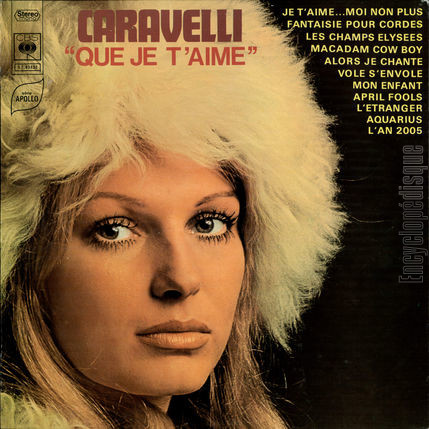 [Pochette de Que je t’aime (CARAVELLI)]