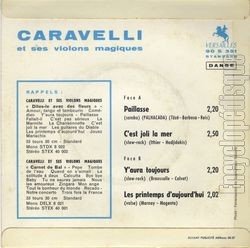 [Pochette de Y’aura toujours (CARAVELLI) - verso]