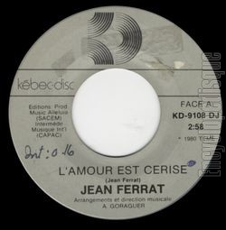 [Pochette de L’amour est cerise (Jean FERRAT)]