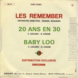 [Pochette de 20 ans en 30 (Les REMEMBER) - verso]