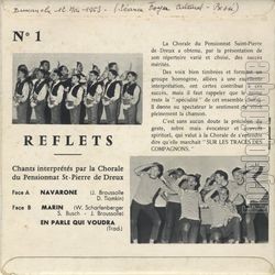 [Pochette de Reflets (CHORALE DU PENSIONNAT SAINT-PIERRE DE DREUX) - verso]