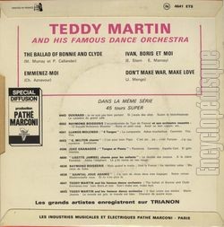 [Pochette de The ballad of Bonnie and Clyde (Teddy MARTIN) - verso]