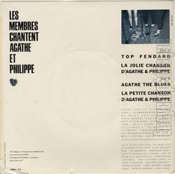 [Pochette de Les Membres chantent Agathe et Philippe (Les MEMBRES) - verso]