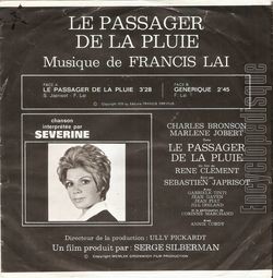 [Pochette de Le passager de la pluie (B.O.F.  Films ) - verso]