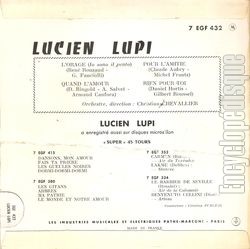 [Pochette de L’orage (Lucien LUPI) - verso]