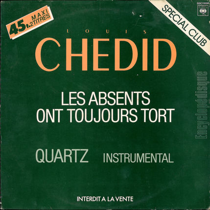 [Pochette de Les absents ont toujours tort (Louis CHEDID)]