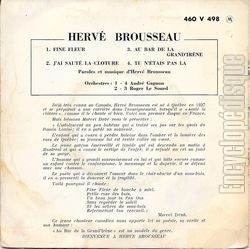 [Pochette de Fine fleur (Herv BROUSSEAU) - verso]