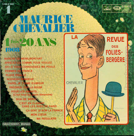 [Pochette de 1 fois 20 ans (1908) - volume 1 (Maurice CHEVALIER)]