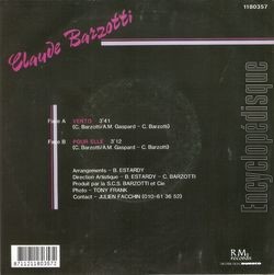 [Pochette de Vento (Claude BARZOTTI) - verso]