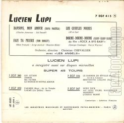 [Pochette de Les gueules noires (Lucien LUPI) - verso]