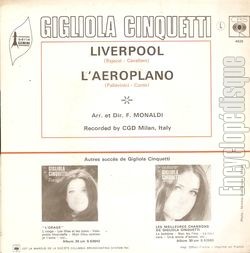 [Pochette de Liverpool (Gigliola CINQUETTI) - verso]