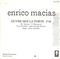 [Pochette de La France de mon enfance (Enrico MACIAS) - verso]