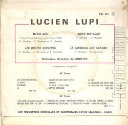 [Pochette de Merci Asti (Lucien LUPI) - verso]