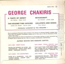 [Pochette de Memories are made of these (George CHAKIRIS) - verso]