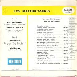 [Pochette de La mamma (Los MACHUCAMBOS) - verso]