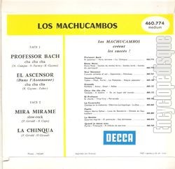 [Pochette de Professor Bach (Los MACHUCAMBOS) - verso]