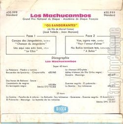 [Pochette de Os Bandeirantes (Los MACHUCAMBOS) - verso]