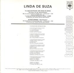 [Pochette de Te encontrare sin mas ni mas ( Un jour on se rencontrera ) (Linda DE SUZA) - verso]