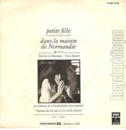 [Pochette de Petite fille (Yves DUTEIL) - verso]