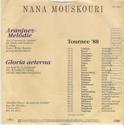 [Pochette de Aranjuez - Mlodie (Nana MOUSKOURI) - verso]