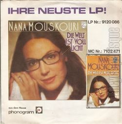 [Pochette de Die Welt ist voll Licht / Das Meer erzhlt so viel von dir (Nana MOUSKOURI) - verso]