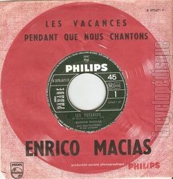 [Pochette de Les vacances (Enrico MACIAS)]