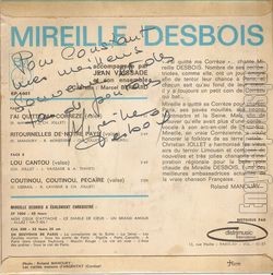 [Pochette de J’ai quitt ma Corrze (Mireille DESBOIS) - verso]